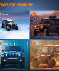 Slim 21 Inch LED Light Bar With 52 LEDs In A Single Row Spotlight Flood Combo on SUVs and ATVs in various weather conditions