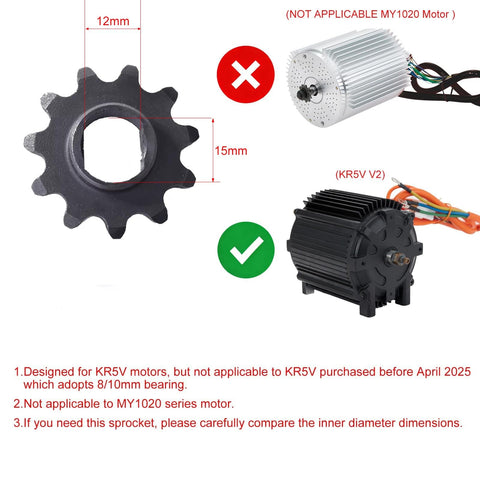 35 Tooth 11T Sprocket For Electric Motorbike ATV Quad Dirt Pit, Beefy Alloy Heat Treated High Strength Drive Sprocket, 35 Chain Compatible, Reduces Slippage And Wear, Improves Transmission Efficiency And Stability, Durable Performance. 12mm bore 15mm OD