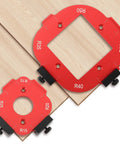 Heavy Duty Aluminum Router Corner Radius Templates For Smooth Woodworking Edges And Dead On Arc Cuts DIY Edge Profiler Jig with R15 and R50 sizes