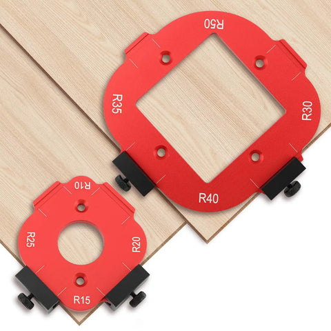 Heavy Duty Aluminum Router Corner Radius Templates For Smooth Woodworking Edges And Dead On Arc Cuts DIY Edge Profiler Jig with R15 and R50 sizes
