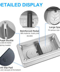 Detailed features of Automatic Shoe Cover Dispenser With 200 Disposable Non Slip Covers Hands Free Pedal Operated No Bending No Electricity Needed Fits Up To Size 11 US Men Keeps Floors Clean At Home Office Factory Supermarket Silver.