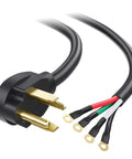 Heavy Duty 4 Prong Dryer Cord 10ft Built To Last 30 Amp 250V 7500W Capacity, 10 AWG Cable, NEMA 14 30P To 4 Wire Power Cord For Home Dryers
