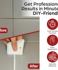 Applying Grout Repair Kit With 14 Oz White Grout Filler For Wall And Floor Tile Joints Ready To Use Pre Mix Includes Spatula