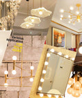 40W Equivalent E12 Frosted Globe LED Bulbs with Cozy Warm Glow 2700K for chandeliers and vanities in various room settings.