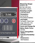 Top Notch Portable Surface Roughness Tester With 0.01 μm Precision Profilometer For Metal Surfaces, Rechargeable, screen view