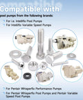Prime Pool Pump Bolt Kit For Whisperflo And Intelliflo Pumps set of stainless steel bolts and washers for pump compatibility.