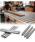 Heavy Duty 1 Inch Diameter Replacement Conveyor Roller With Spring Loaded Shaft Made From Grade Stainless Steel For smooth material handling in workshop.