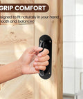 9 Inch Stainless Steel Barn Door Handle Black Heavy Duty Pull For Barn Doors And Home Rooms Easy Install Durable Hardware Beefy Construction With Smooth Surface Anti Slip Grip And Simple Mounting For Indoor Outdoor Use on wood door