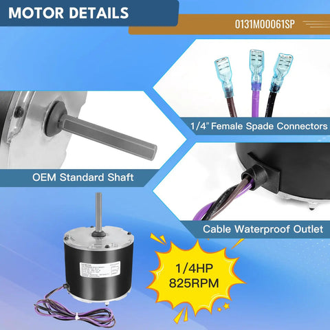 Air Conditioner Motor Replacement For Residential Units 208 To 230 Volt Quarter Horsepower Energy Efficient Low Noise