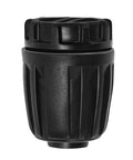 10 Pack One Half Inch Drip Irrigation End Cap Fittings Barbed Lock Nut Plugs For One Half Inch Tubing shown in close-up view