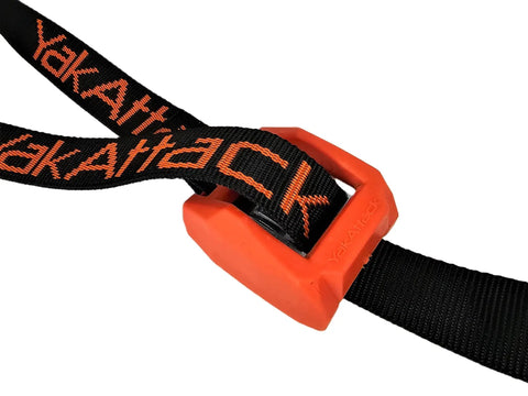 Beefy 15 Foot Cam Strap 1 Inch Wide 2 Pack For Kayak And Canoe Roof Rack Securement With Protective Rubber Buckle close-up