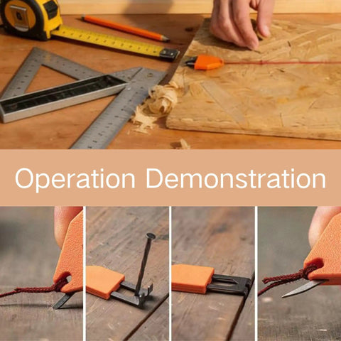 One-Handed Chalk Line Hook Tool For Quick Carpentry And Drywall Fixes, Portable Rope Anchor With Steel Pin For Secure Line Setting, No Fuss Operation, Fast Setup, Durable Build For The Job
