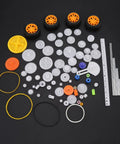 78 Piece Plastic Gear And Belt DIY Kit With Pulleys Worm Rack Shafts And Accessories For Robotics RC And Prototyping Spare Parts