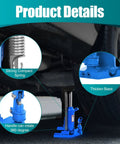 Solid As Rock Heavy Duty Hydraulic Toe Jack Crushes Through Stubborn Mechanic Repairs Up To Twenty Tons Using Heat Treated Steel Base For Tight Workshop Zones with strong compact spring and thickened base.