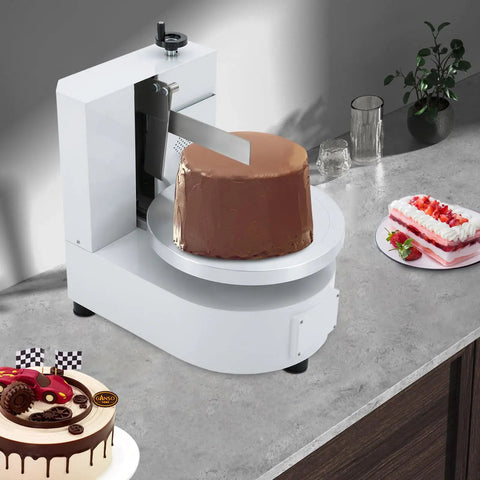 High Performance Cake Decorating Turntable with adjustable speed for even coating on four to twelve inch cakes all metal build