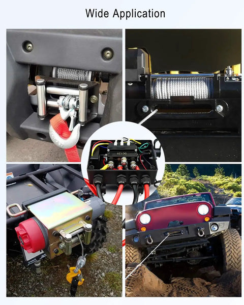 Prewired Winch Control Box Kit For 12V DC 500A Solenoid Contactor With Easy Install Harness, Plug And Play Winch Controller, No Hassle Setup Fits ATV UTV SUV Electric Winches 8000lbs To 17000lbs on ATV and UTV winches