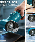 Heavy Duty Cordless Electric Scissors And Cardboard Cutter With Safety Lock Rechargeable Battery Led Light For Leather Carpet Plastic Cutting Tool, cutting leather, cardboard, and carpet.