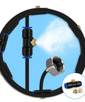 Outdoor Misting System For Patio Keeps It Cool With 40 Ft Misting Line Ten Nozzles And Three Quarter Inch Brass Adapter