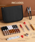 Leather Sewing Kit 43 Piece All In One Set With Needle And Thread Sewing Awl Upholstery Repair Tools Heavy Duty For Car Seats