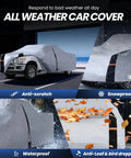 Ford F250 Custom Fit Truck Cover for Crew Cab Short Bed 2001 To 2026 All Weather Waterproof Exterior Shield with Door Zipper and UV Dust Protection Full Coverage Built Tough for Daily Rides, showing durability against elements.