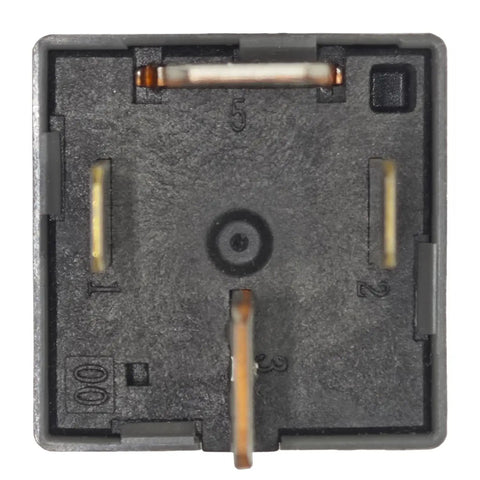 12V Four Pin Relay 13500120 Multi-Purpose Auto Switch, OEM Replacement For Buick Chevy Cadillac, 15-51279 Compatible Relay For Electrical System, Easy Install, Plug-And-Play Ready, Reliable Performance, black plastic relay underside with four pins