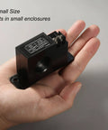 Miniature Current Switch No External Power Needed Self Powered Normally Open Amp Sensor Relay For AC 1 To 50A Detectable shown in hand size.