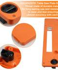 Dado Throat Plate Compatible With Ridgid Table Saw R4514 R4518, orange metal insert with precise cut slot for table saws.