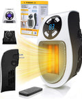 Smart Plug In Wall Space Heater 450W Portable Electric Heater with programmable thermostat and LED display in package