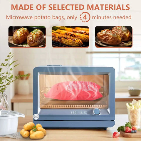 Two Pack Microwave Potato Bags Reusable Baked Potato Pouches Red For Potatoes Corn On The Cob Bread High Heat Kitchen Must Have