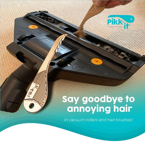 Vacuum Hair Brush Cleaner Tool For Pet And Human Hair Removal, Easy Peasy Rake Comb That Fits Any Vacuum in use on vacuum roller