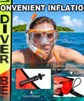 5ft Surface Marker Buoy For Diver Safety High Visibility Open Bottom SMB With Oral Inflator And Reflective Strip in use