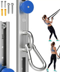 Built Tough Adjustable Resistance Band Wall Anchor Mount System with steel bracket and adjustable height for workouts.