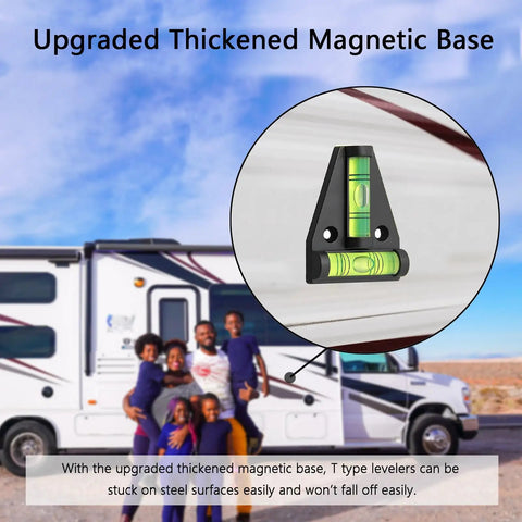 Compact Magnetic RV Bubble Level With Heavy Duty Adhesive Backing Makes Leveling Camper Or Motorhome A Total Breeze Without Drilling Holes Or Any Extra Fuss For Zero Sweat Setups On Every Road Trip