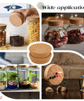 Two Pack Large Cork Stoppers For Bottles And Jars, 3.5 To 4.3 Inch Tapered Wood Cork Plugs, sealing various jar types