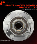Close-up of Two Pack Front Or Rear Wheel Bearing And Hub Assembly 5 Lug For Chevrolet Impala 2018 2019 Camaro 2010 2015 Cadillac CTS