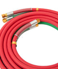 One Quarter Inch Grade T Beefed Up Oxy Acetylene Welding Hose With Type B Fittings, 15 Ft, flame and oil resistant, coiled view