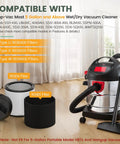Must Have Replacement Filter Kit For 5 Gallon And Larger Wet Dry Vacuums Compatible With 90304 90350 90333 90585 Cartridges