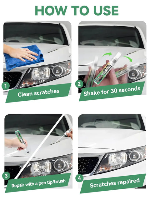 Steps to use Honda White Diamond Pearl Touch Up Paint Pen NH603P For Car Scratch Repair Quick And Easy Fix
