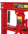 Hydraulic Shop Floor Press H Frame 12 Ton Capacity With Plate Kit Workhorse For Metalworking Bending Stamping Forming And General Fabrication Easy To Use Red Finish