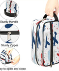 Adorable Airplane Travel Makeup Bag For Women And Men, Roomy Dopp Kit Toiletry Pouch with handle and zipper