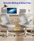 Clear Office Chair Mat For Hardwood Floors, 30 By 48 Inches, Heavy Duty PVC Floor Protector with rolling chairs in office setting