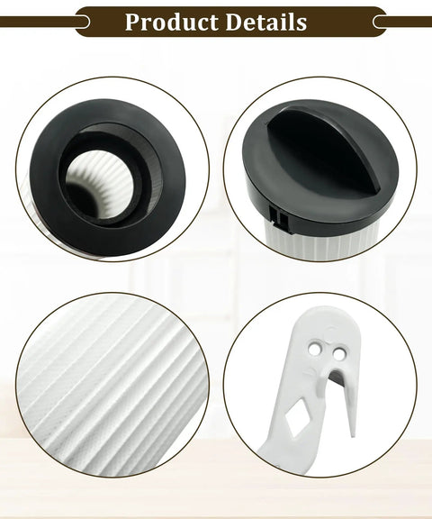 Product details showing 4-Pack Hepa Pre Motor Vacuum Filters Heavy Duty Replacement EV PMF Accessory Fits Eyevac Series.
