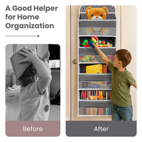 Crush Your Household Grind With This Solid Over The Door Organizer Sporting Four Heavy Duty Shelves And Four Deep Side Pockets Crafted For Flexible Hanging Storage Featuring Reinforced Hooks That Hold Forty Four Pounds Like A Boss