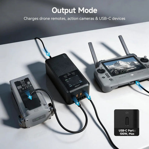 DJI Matrice 4T 4E Parallel Charging Hub For Fast No More Waiting Three Battery Charge In Seventy Two Minutes, connected devices