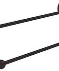 Astor Place 18 Inch Double Towel Bar In Antique Bronze, Solid Brass Bath Hardware With Concealed Screws, Easy Install, Modern Designer Finish That Frees Up Wall Space in solid brass with a two-bar design.
