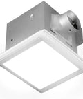 Dual Speed Bathroom Exhaust Fan With Dimmable LED Light And Humidity Sensor, Smart Moisture Activated Vent, Whisper Quiet 1.0 To 1.5 Sones At 80 To 110 CFM, White Finish.