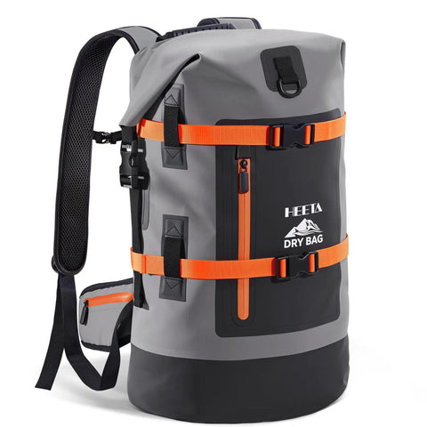 Waterproof Dry Bag Backpack 40L for Men and Women Roll Top Rugged Heavy Duty Cushioned Hiking Pack for Kayaking Boating Paddle Boarding Travel Camping