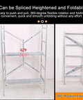 Portable Foldable Steel Scaffold Tower Featuring Wide Non Slip Platform Delivering 880 Lb Holding Power Built Tough With Zero Sweat Setup For Reliable Weekend Warrior Projects showing 360-degree rotating design.