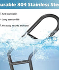 U Shaped Wall Mounted Outdoor Stair Handrail Built Dang Tough Anti Slip Stainless Steel Safety Rail shows durable 304 stainless steel in water.