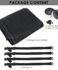 Two Car Garage Magnetic Screen Door 16 By 7 Feet No Hassle Hands Free Magnetic Closure Breathable Fiberglass Mesh Package Contents